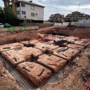 Cimentación zapatas encofradas contra el terreno